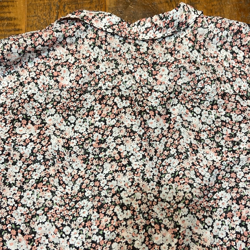 NWT Lauren Ralph Lauren Blouse Size 3X Green Label Floral Silk Blend Shirt - Picture 6 of 9